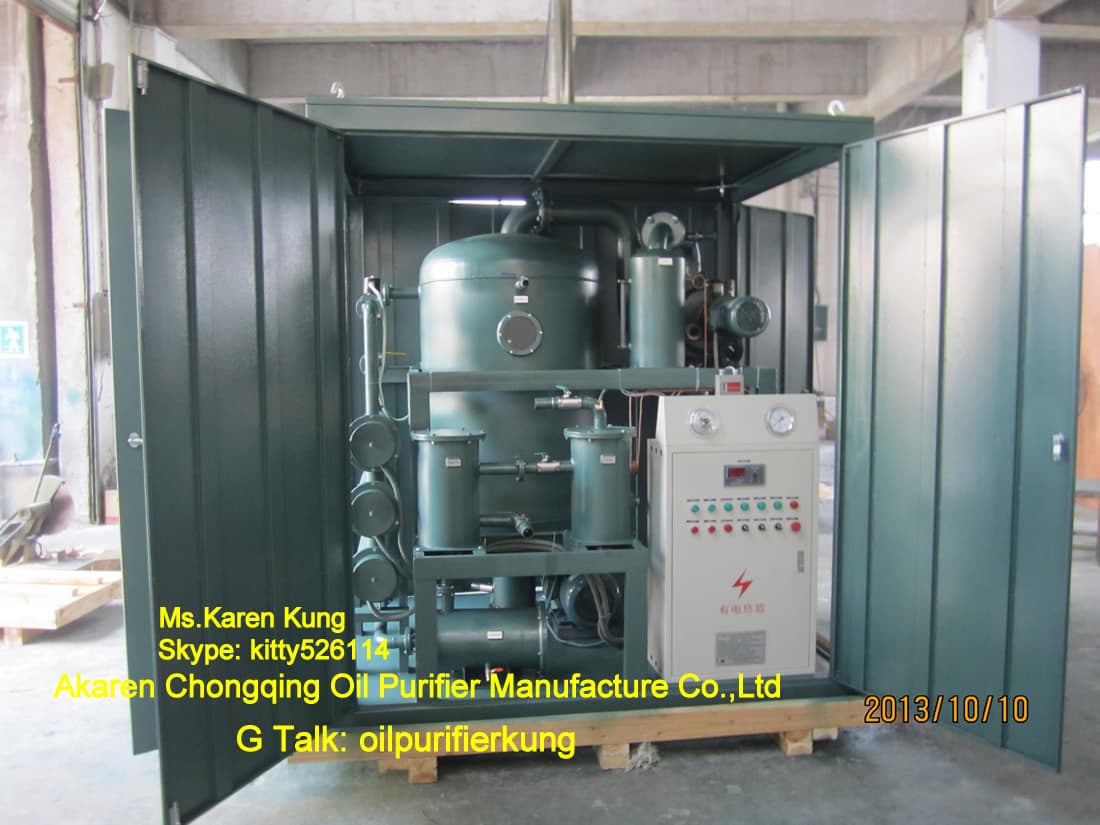 Vacuum Power Transformer Oil Purifier Machine